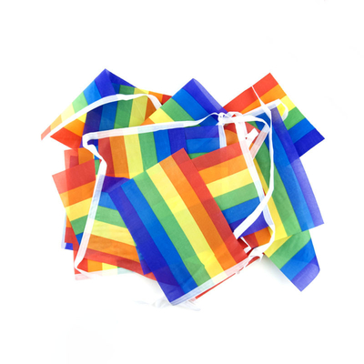 مثلث مربع مستطيل LGBT Flag 100 مادة بوليستر للخارجية