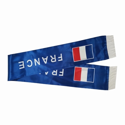 وشاح علم فرنسا مطبوع حسب الطلب مصنوع من مادة البوليستر بنمط عادي