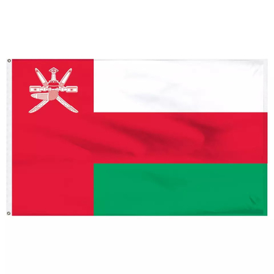 أعلام مخصصة 3x5 قدم العلم 100٪ بوليستر علم عمان الوطني