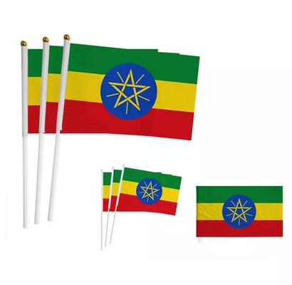 أعلام محمولة باليد 14 × 21 سم أعلام يدوية مخصصة لجميع البلدان