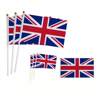 أعلام محمولة باليد 14 × 21 سم أعلام يدوية مخصصة لجميع البلدان
