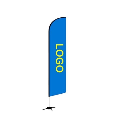 أعلام راية مخصصة من الريش 110D بوليستر 560 سم إعلان شاطئ العلم
