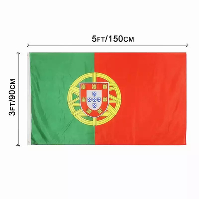 أعلام مخصصة 3X5 قدم 100٪ بوليستر البرتغال العلم الوطني جميع أعلام الدول