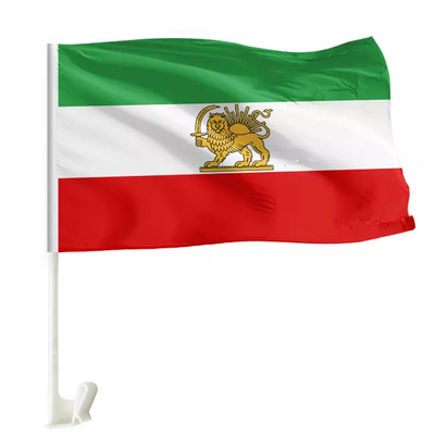 علم إيراني مخصص لنافذة السيارة لون بانتون بوليستر علم أسد إيران
