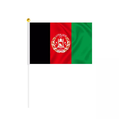 القطب الأبيض شخصية باليد أعلام 100D بوليستر أفغانستان العلم الدولي