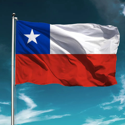 علم دولة شيلي المخصص 3X5ft 100٪ بوليستر CMYK الطباعة الرقمية