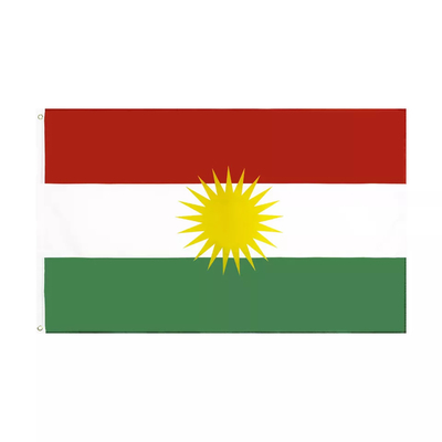 100٪ بوليستر كردستان العلم الوطني لون بانتون لمفضلات الزفاف