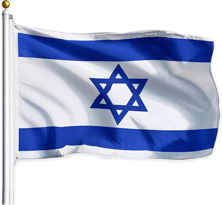 3x5ft إسرائيل العلم الوطني أحادي / مزدوج الوجهين طباعة أعلام البوليستر العالمية