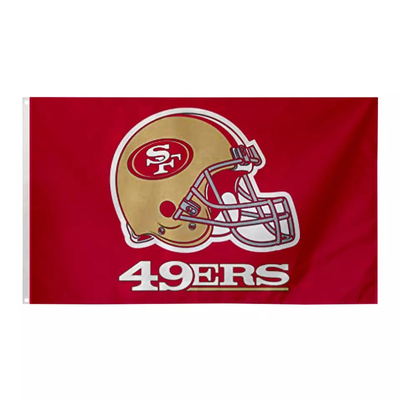 أعلام فريق كرة القدم NFL SF سان فرانسيسكو 49ers مخصصة 3x5ft أعلام صديقة للبيئة